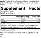 Niacinamide B6, 90 Capsules, Rev 03 Supplement Facts
